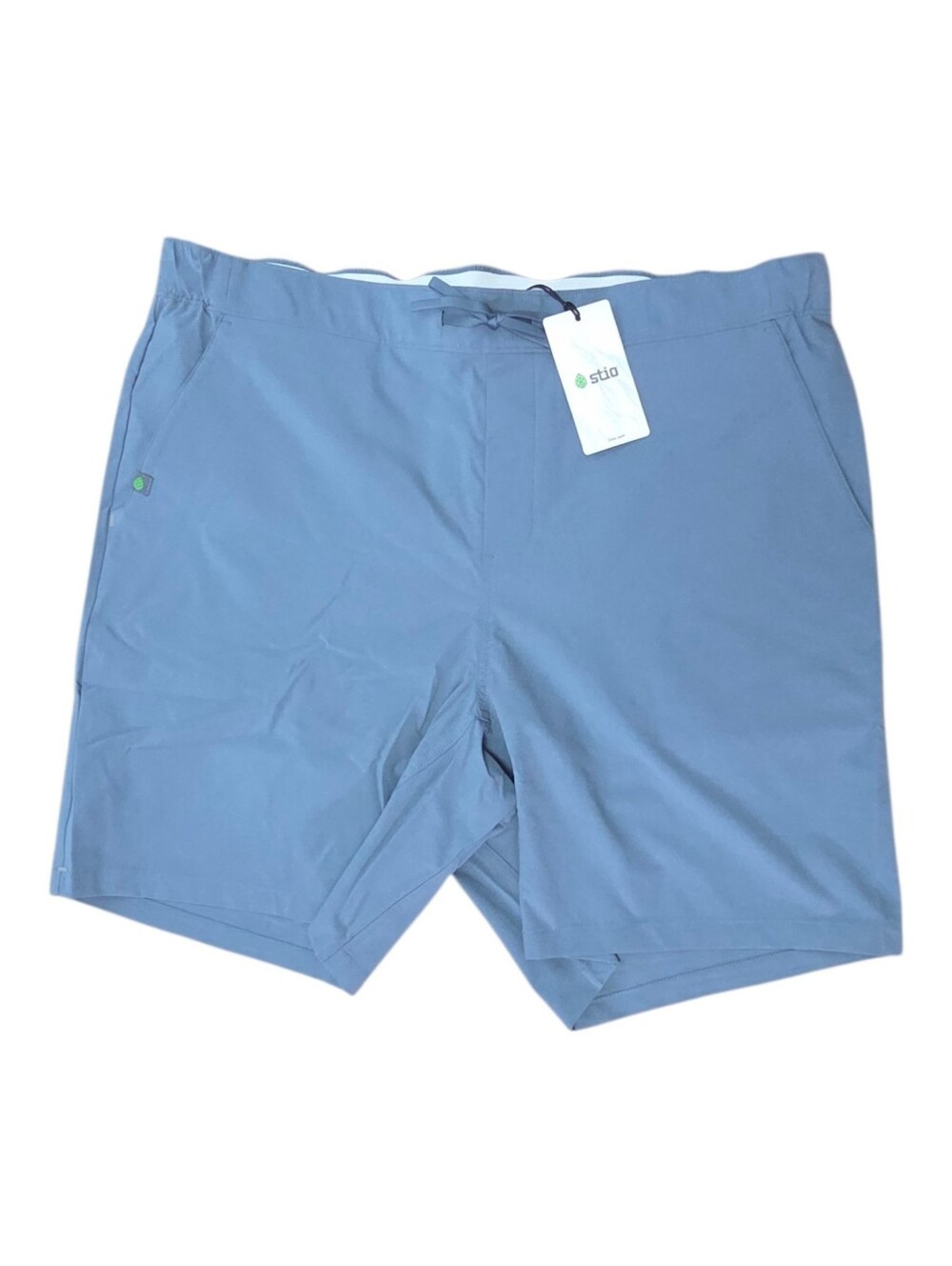 Stio Men's Vallis Shorts NWT Lined, 7.5" length Stormy Weather Blue sz XL